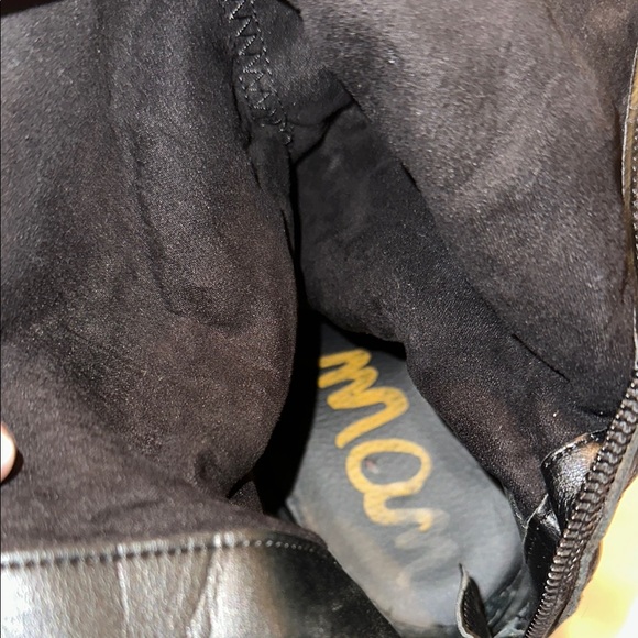 Sam Edelman 9.5 Wide Calf Black Heeled Boots with Classic Western Style - Picture 9 of 13